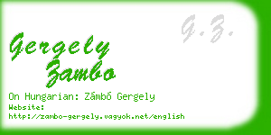 gergely zambo business card
