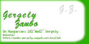 gergely zambo business card